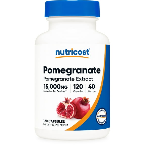 Nutricost Pomegranate Extract (15000 mg Equivalent) 120 Capsules - 40 Servings