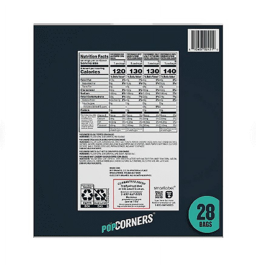 PopCorners Bulk Variety Pack (28 ct.) - (6 ct. Sea Salt, 6 ct. Spicy Quesd, 8 ct. Kettle Corn, 8 ct. White Cheddar)