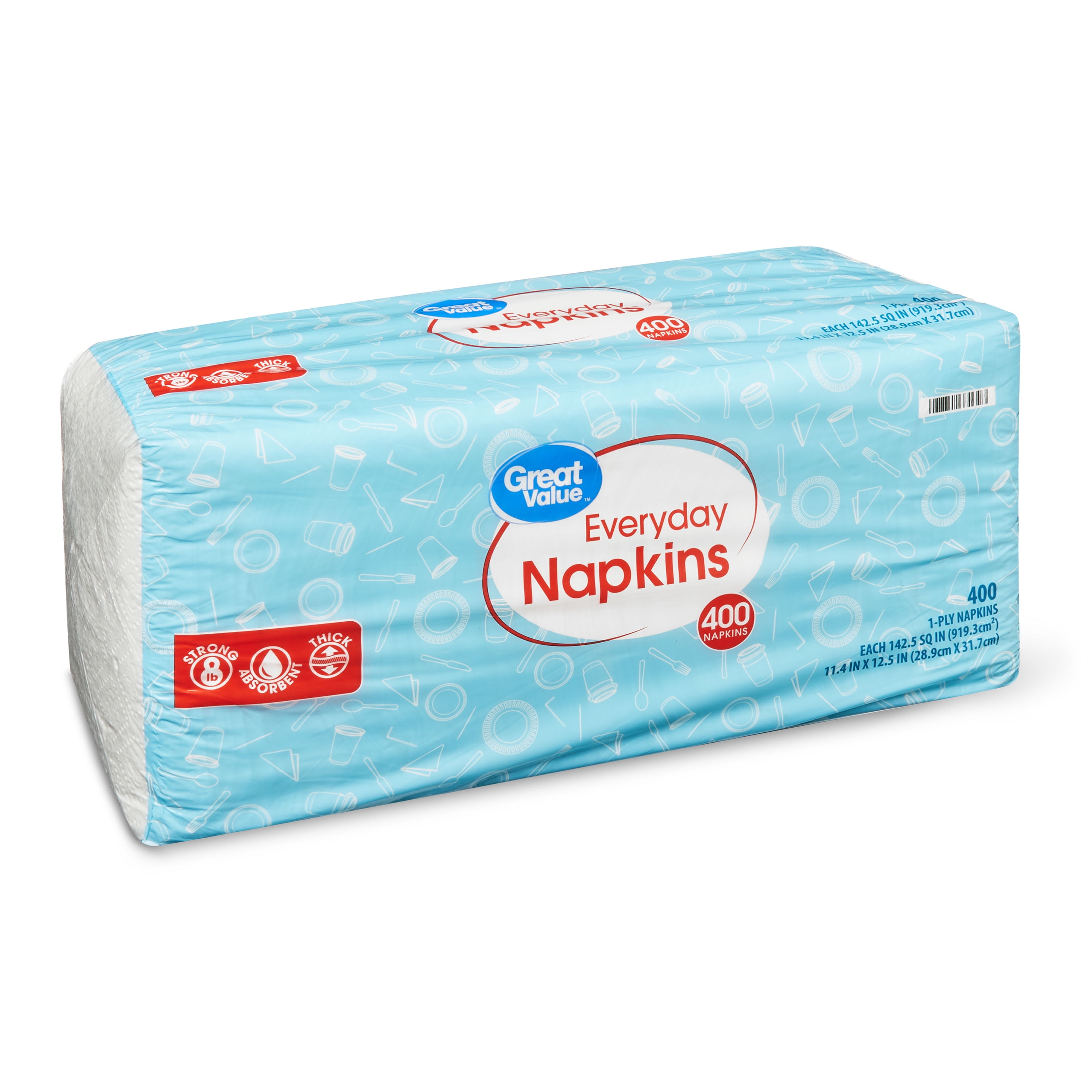Great Value Everyday Paper Napkins, 400 Count