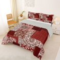 thumbnail image 2 of Homewish Red Bohemian Mandala Full Size Comforter Sets,Patchwork Geometric Bedding Comforter Set,Light Gray Reversible,3-Piece,1 Comforter and 2 Pillowcases, 2 of 7