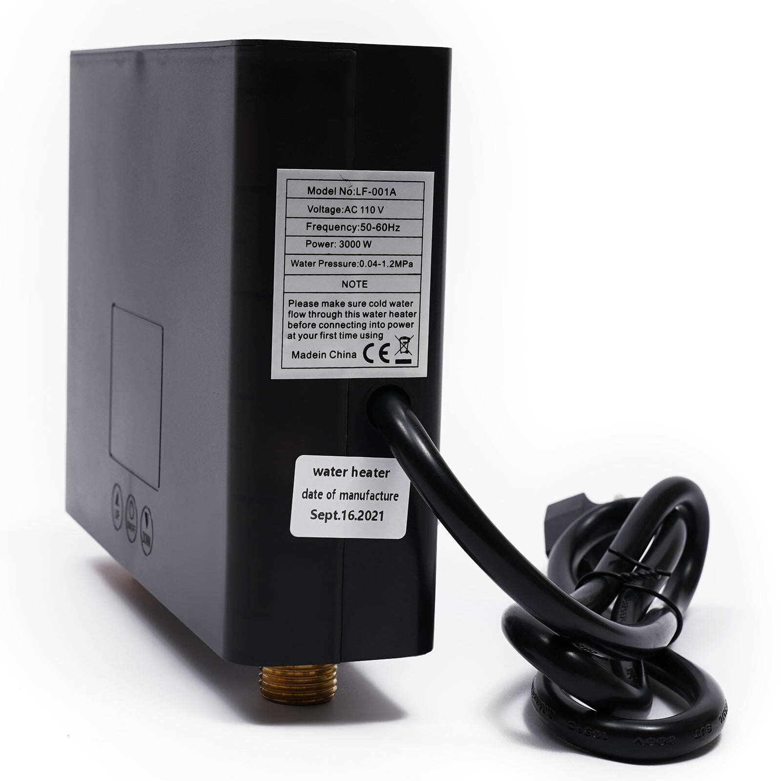 110V 3KW Instant Electric Tankless Home Hot Water Heater Whole House LCD Display