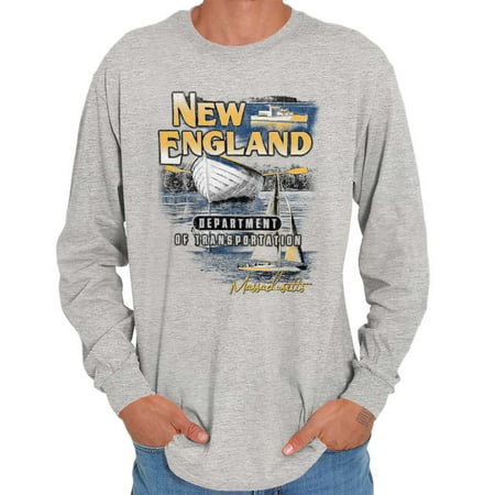 Brisco Brands New England Sailboat Vacation Long Sleeve Tee Shirt