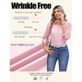thumbnail image 3 of Zeagoo Button Down Shirts for Women Wrinkle Free Long Sleeve Collared Dress Blouses Casual Work Office Tunics Tops, 3 of 6