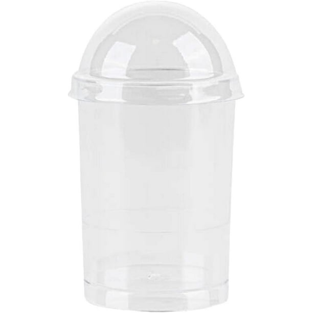 5oz Mini Clear Plastic Parfait Cups with Lids Round Disposable