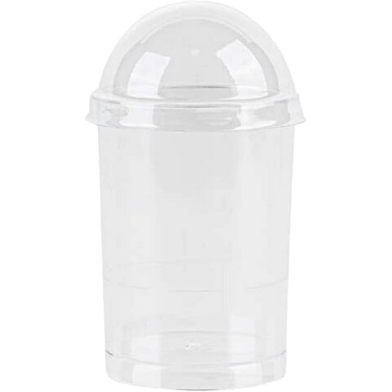 20 oz Clear Plastic Dessert Cups with Lids (Set of 50) Large Disposable Parfait Cup, Dome Lid - No Hole, 20-Ounce Party Fruit Containers, Banana