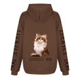thumbnail image 4 of WEAIXIMIUNG Sweatshirts Graphiques pour Femmes Logo Populaire Manches Lettres à Capuche, 4 of 5