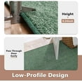 thumbnail image 5 of 6x9 Washable Area Rugs for Bedroom Living Room, Low Pile Thin Rug Solid Color, Non-Slip Carpet Indoor for Home Decor (Green), 5 of 17