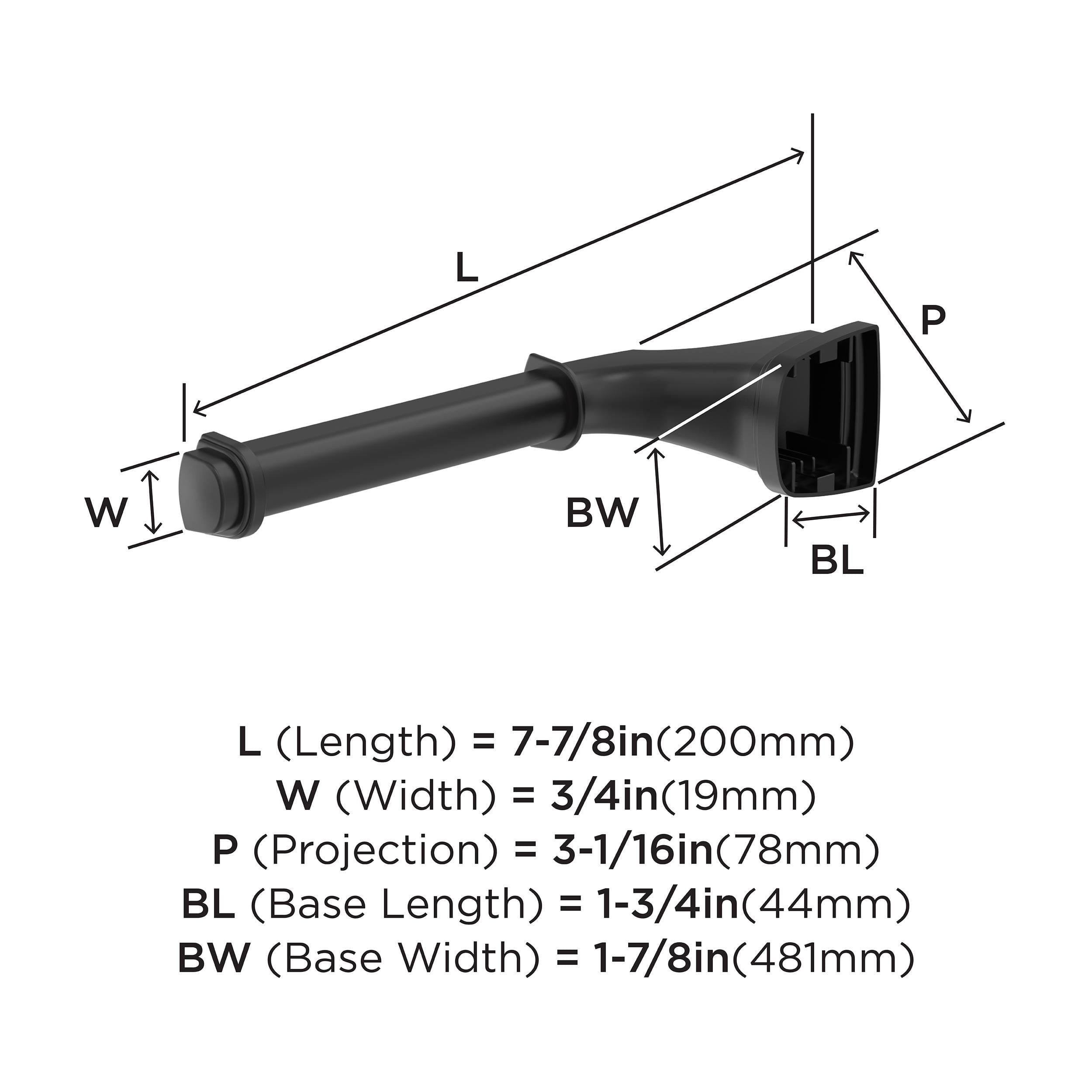 Amerock Revitalize Matte Black Single Post Toilet Paper Holder