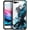 Blue Ink Warrior, variant on Compatible with iPhone 8 Plus Case, Burning Deer Antlers Case for Men Woman, Anti-Scratch Soft TPU Shockproof Unique Protective Cover Pattern Design