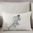 thumbnail image 3 of Abstract Art Sports Running Throw Pillow Cover,Black and White Lines Rustic Rectangle Decorative Pillow Case Protector Soft Cushion Cover Lumbar Pillowcase for Couch Sofa Bedroom Car Decor 12x20 Inch, 3 of 8