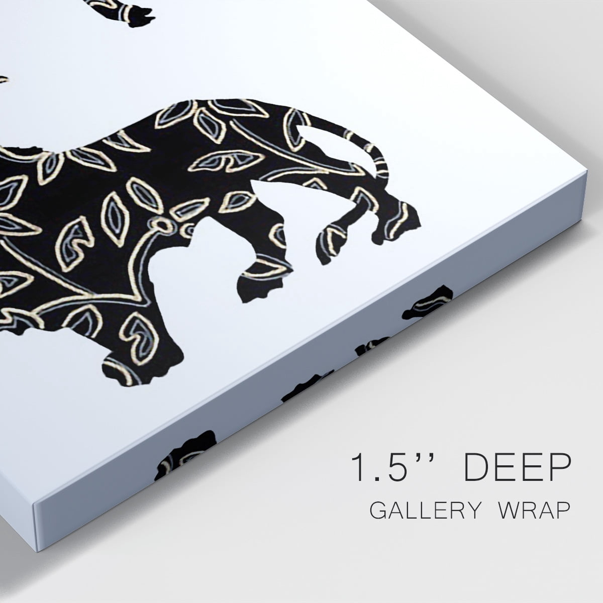 Ornamental Safari Animals I Premium Gallery Wrapped Canvas - Ready to Hang
