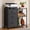 Black, variant on GALAXHERO 3 Drawer File Cabinet, Rolling Fabric Lateral Filing Cabinet with Storage & Side Shelf for Home Office, Rustic Brown