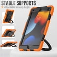 thumbnail image 5 of For iPad 9th/8th/7th Generation 10.2 inch Case, 360 Rotating Shockproof Cover with Stand, Handle, Shoulder Strap, Orange, 5 of 7
