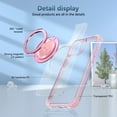 thumbnail image 3 of Dteck Clear Magnetic Case for iPhone 13 Pro,Shockproof TPU/PC Anti-Yellow Case Compatible with MagSafe Invisible Stand Shockproof Cover,Pink, 3 of 11