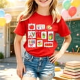 thumbnail image 2 of Back To School Girls Cool Tee Round Neck Short Sleeve First Day Top Casual Kids Apparel Age 3-14, 2 of 4
