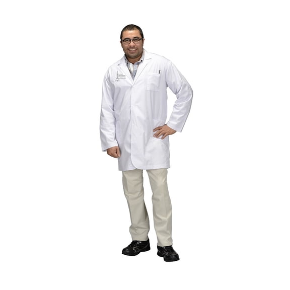 CC Christmas Decor White Men Adult Lab Coat Halloween Costume - Small