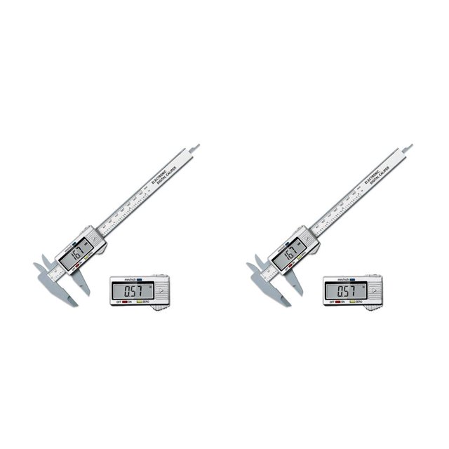 Speravity Calibrador Vernier LCD 0-150mm, micrómetro de medición, medidor de medición doméstico de plástico, regla portátil con Type4 NO4
