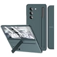 thumbnail image 2 of ELEHOLD for Samsung Galaxy Z Fold 6 Built-in S Pen Holder Case with Pen Stylus,Shockproof PC Case with Front Screen Protector with Detachable Modules Stand Cover for Galaxy Z Fold 6,Green, 2 of 8