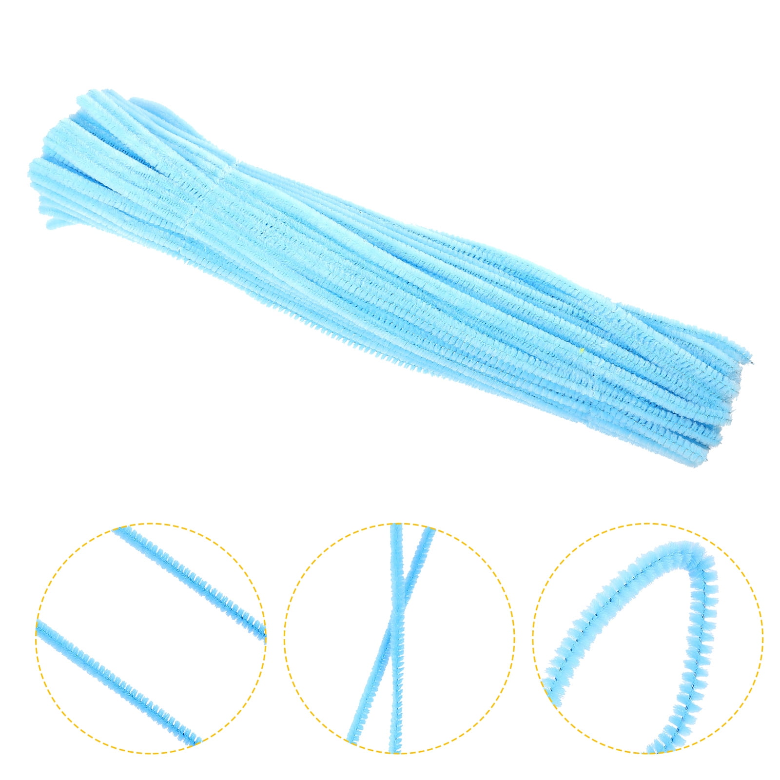 Nuolux Pipe Cleaners Fuzzy Sticks Chenillewax Craft String Sticks Yarn Christmas Bendy Fluffy Wire Bendable Wire Crafting, Size: 30.5X0.5CM