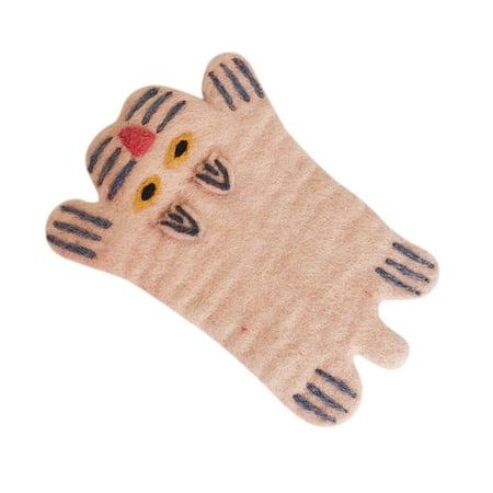 

iOPQO Placemat Cute Animal Wool Felts Cup Cushion Cartoon-like Desktop Decorations Placemats Heat Pads insulation pad meat powder kitten E