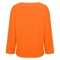 thumbnail image 4 of Yigetop Long Sleeve Shirts for Women, Women Long Sleeve Tops Casual V Neck Tshirts Basics Tee 2025 Fall Trendy Clothes Womens Long Sleeve T Shirts orange M, 4 of 6