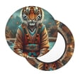 thumbnail image 2 of Balery Pond Meditating Tiger Fundas de asiento para taburete de bar redondo de tela de terciopelo ajustables que protegen de arañazos y manchas para sillas de 14 a 17 pulgadas.-13 inch, 2 of 7