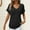 B515 Black summer tops for women clearance under $5, variant on Ladies Plus Size Waffle Knit Tshirt Under $5 Summer V Neck Short Sleeve T-Shirts 2025 Vacation Black Tunic Tops Mothers Day Gift