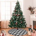 thumbnail image 7 of Lsque Checkerboard With Snowflake 1 Print Christmas Tree Skirt, Tree Skirt with Ties or Velcro, Perfect for Holiday Decorations, Halloween, and New Year-30", 7 of 7