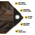 thumbnail image 2 of Core Tarps Extreme Heavy Duty 20 Mil Tarp Cover, Waterproof, UV Resistant, Rip and Tear Proof, Poly Tarpaulin with Reinforced Edges for Roof, Camping, Patio, Pool , Boat (Brown Wood/Black 30′ X 50′), 2 of 7
