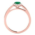 thumbnail image 3 of Aonejewelry 0.55 Ct. Ttw Diamond and Oval Shaped Emerald Ring in 10K Rose Gold, 3 of 4