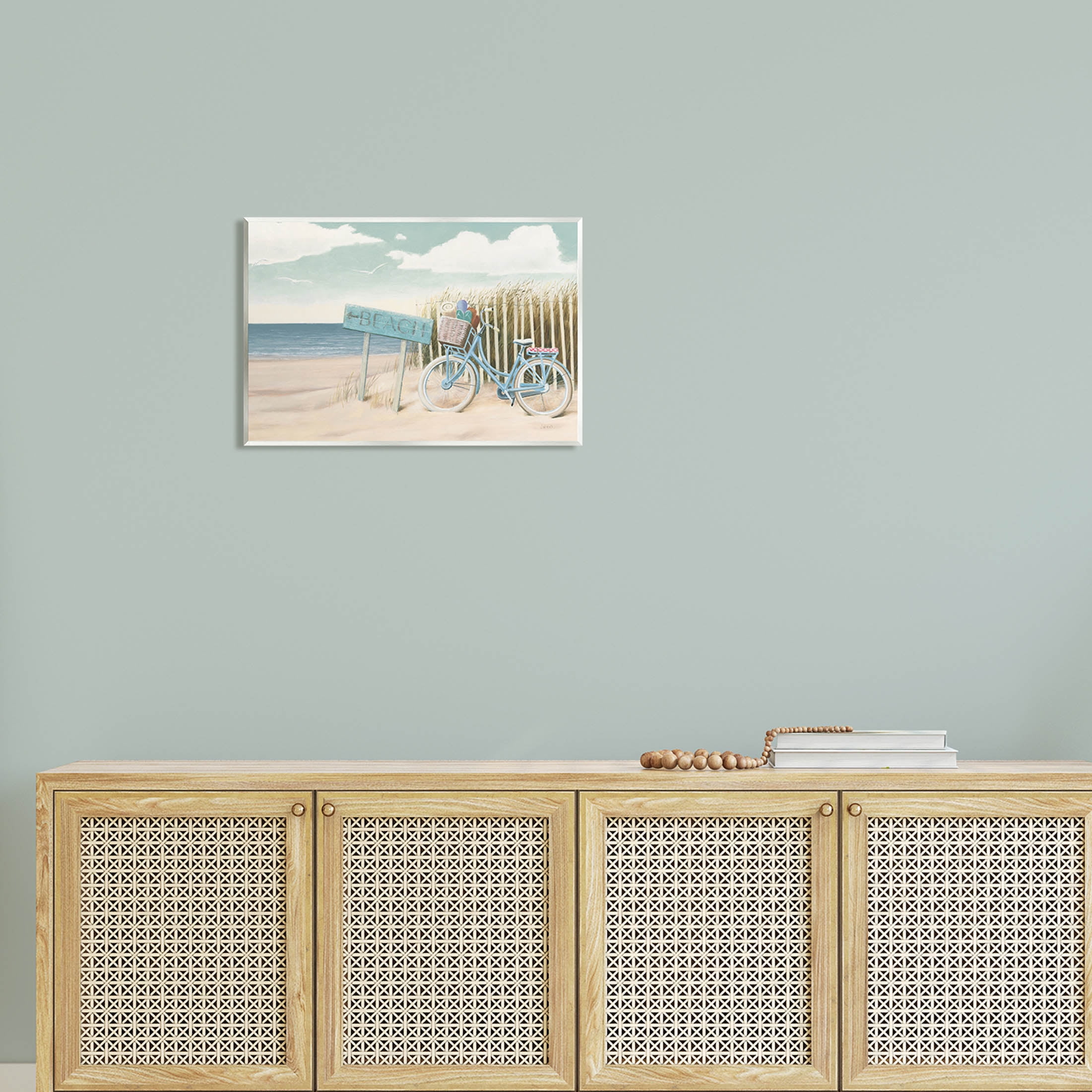 Stupell Industries Beach Cruiser Blue Bicycle Boast Graphic Art Unframed Art Print Wall Art, Design by James Wiens