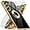Black, variant on for Samsung Galaxy A54 5G Case with 2 Screen Protector, Built-in 360 Degree Rotation Ring Magnetic Stand, Luxury Shiny Plating Edge Shockproof Electroplated Protective Cover (Black/Golden)