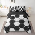 thumbnail image 2 of Manfei Modern Geometric Abstract 7-Piece Twin Bedding Sets,Retro Geometric Honeycomb Bedding Comforter Set,Gray Black Sheet Sets For Boys Kids,Ultra Soft Home Decor Reversible, 2 of 8