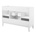 thumbnail image 6 of Vanity Cabinet (Sink not included), White, Wood, Mid Century Hotel Bedroom Bathroom, Modern Contemporary HB33351, 6 of 9
