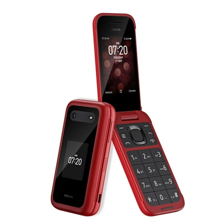 Restored Nokia 2780 Flip TA-1420 GSM / Verizon Unlocked Flip Phone - Red