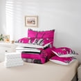 thumbnail image 6 of Feelyou Fashion Pink Guitar Twin Bedding Sets 7pcs, Piano Musical Note Comforter Set, 6 of 8