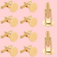 thumbnail image 4 of 1 Box 20Pcs 12mm Blank Gold Cufflinks Round Cufflinks Bulk Alloy Brass Button Tray Flat Small Business Suits Studs Settings Cuff Link for DIY handcrafting, 4 of 7