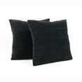 thumbnail image 2 of Mainstays 18" x 18" Solid Chenille Black Polyester Decorative Pillow Set (2 Count), 2 of 5