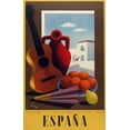 thumbnail image 2 of Vintage Apple Collection 17x24 Black Ornate Wood Framed with Double Matting Museum Art Print Titled - Espana, 2 of 4