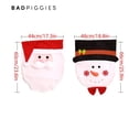 thumbnail image 4 of BadPiggies 2Pack Christmas Snowman Santa Claus Chair Back Covers for Dining Room Home Holiday Party Decor, 4 of 7