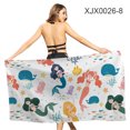 thumbnail image 2 of Quick Dry Breathable Warm Windproof Beach Towel Absorbent Mermaids Fish Scale Print Bath Towel, 2 of 2