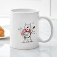 thumbnail image 3 of CafePress - Banjo Cat Mug - 11 oz Ceramic Mug - Novelty Coffee Tea Cup, 3 of 4