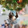 thumbnail image 2 of TanSiDing 1pcs Christmas Dinosaur Car Ornament - Shatterproof Acrylic Hanging Pendant for Holiday Tree Decor, Auto Mirror & Home Scene Layout, 2 of 4