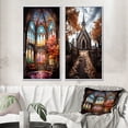 thumbnail image 1 of Designart « Glass Windows Church Stained wall decor II » Ensemble d'Art Mural Encadré pour Église, Ensemble de 2 - Ensemble d'Art Mural Encadré Spirituel Multicolore, Ensemble de 2, 1 of 6