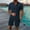 Navy, variant on ZZwxWA Men 2 Piece Outfits Shorts Summer Short Sleeve Tops and Shorts Sets Outdoor Vacation Beach Outfits Henley Shirts and Shorts Texture up to 65% Off
