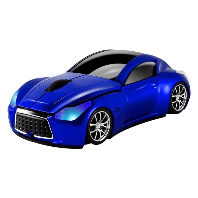 MesaSe Wireless Mouse 2.4GHz Car Shape Mouse Optical Cordless Mice with USB Receiver for PC Laptop Computer Red