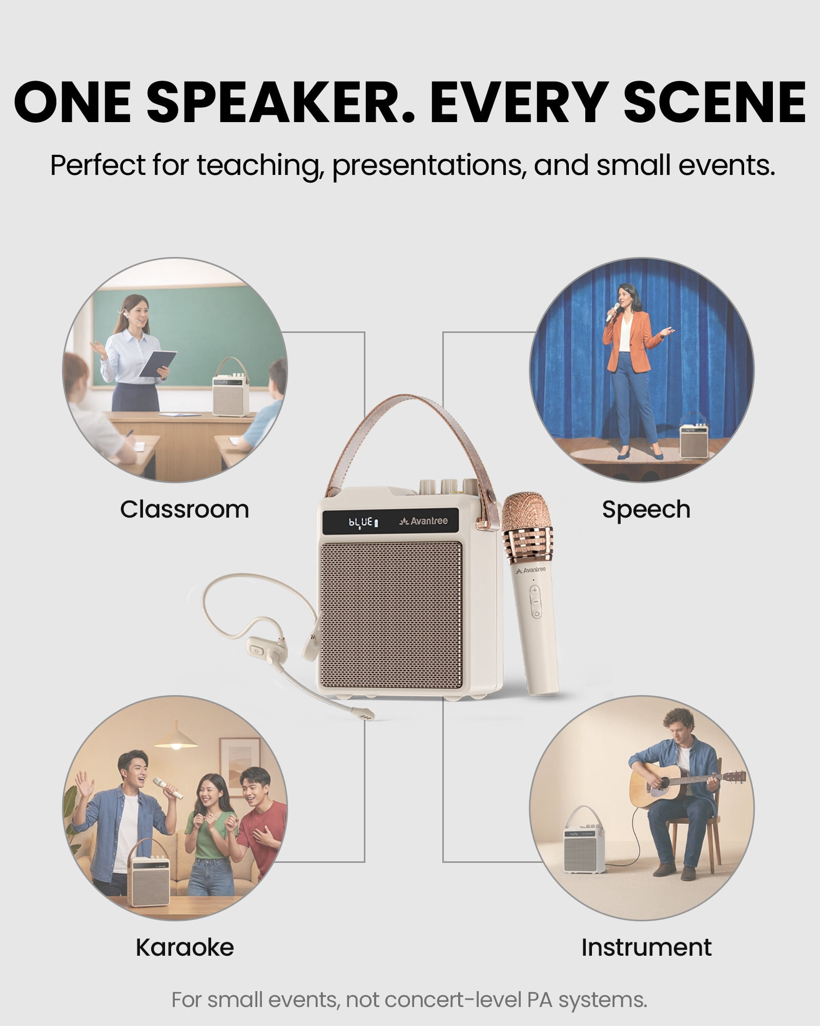 Avantree VoxAmp Duo – Portable Wireless Voice Amplifier Microphone and Speaker Set