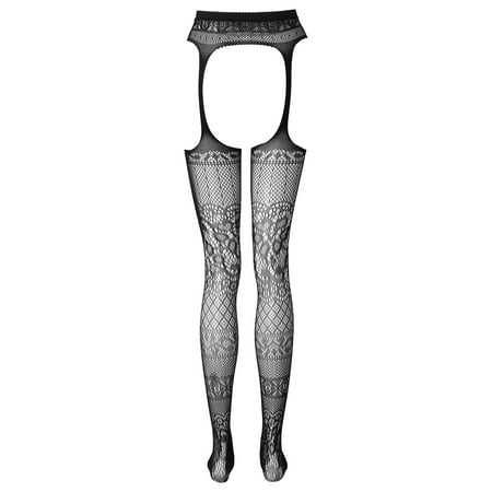 

wendunide lingerie for women Women Lingerie Garter Stockings Sexy Fishnet Thigh High Leggings Garter Pantyhose D One Size