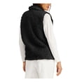 thumbnail image 2 of INC Womens Black Textured Sherpa Buckle Neck Closure Wear To Work Vest Jacket M, 2 of 4