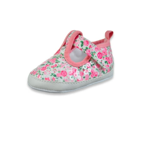 

Stepping Stones Baby Girls floral Sequin Slip-On Shoes - pink 6 - 9 months (Newborn)